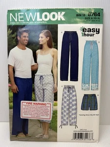 New Look Pattern 6764 Unisex Pyjamas Pants Size XS - XL FREE POSTAGE - Picture 1 of 2