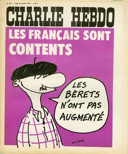 "CHARLIE HEBDO N°166 du 21/1/1974" WOLINSKI : LES FRANÇAIS SONT CONTENTS - Imagen 1 de 1
