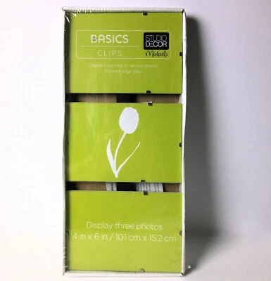 Studio Decor ~ BASICS - CLIPS by Michael's ~ Picture Frame holds Three 4" x 6"  - Image 1 of 4