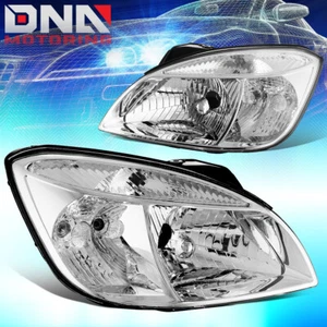 FOR 2006-2008 KIA RIO 5 PAIR OE STYLE FRONT BUMPER HEADLIGHT LAMPS CHROME CLEAR - Picture 1 of 7