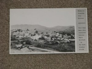 HISTORIC VIRGINIA CITY, MONTANA, VIEW FROM BOOT HILL, RPPC, UNUSED VINTAGE CARD