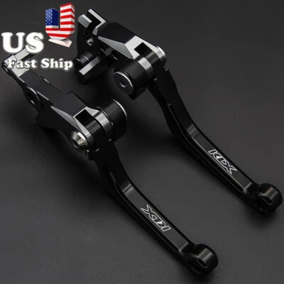 Palancas de freno de embrague pivote CNC con logotipo Kawasaki KLX230 20-21 KLX230R 20-21 negras Foto 1 de 4