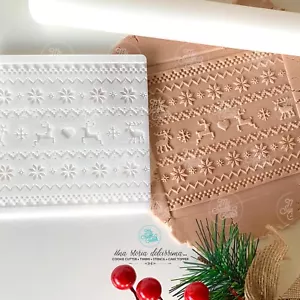 Buon Natale Christmas Cookie Cutter Embossing Out Texture Stampi A Rilievo - Foto 1 di 1