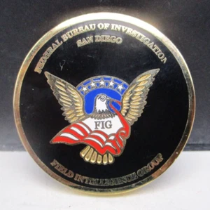 Moneda del Grupo de Inteligencia de Campo de San Diego del FBI de la Oficina Federal de Investigaciones - Imagen 1 de 4