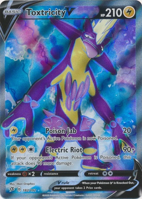 Toxtricity V Full Art 182/192 Ultra Rare  Rebel Clash Pokemon TCG - Image 1 of 1
