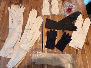 Lot of 8 Vtg Leather Gloves Madova and More X Sm Italian Some New SEE READ - Picture 1 of 18