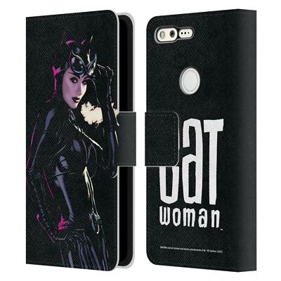 OFFICIAL BATMAN DC COMICS CATWOMAN LEATHER BOOK WALLET CASE FOR GOOGLE PHONES - Image 1 of 4