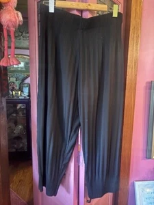 Gorgeous Soft Taking Shape Stretch Black Pleated Dress Pants Size 14 Excellent - Picture 1 of 3