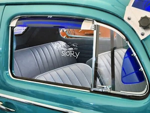 VW CLÁSICO ESCARABAJO INSECTO 1958-1964 VENTANA VENTILACIÓN CORTINAS LLUVIA VISERA PROTECTOR ACRÍLICO AZUL - Imagen 1 de 5