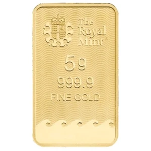 5 Gram 9999 Gold Royal Mint Britannia Minted Tablet Ingot Bar Sealed & Certified - Picture 1 of 3