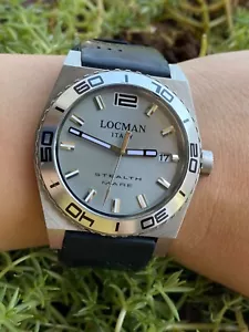 LOCMAN WATCH TITANIUM STEALTH MARE QUARTZ MENS MADE IN ITALY - Picture 1 of 11