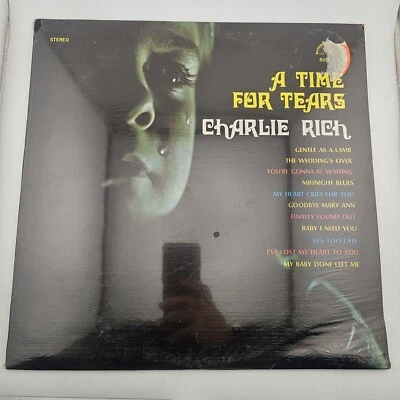 Charlie Rich – A Time For Tears Vinyl LP – Sealed – 1970 SUN123 Classic Country - Image 1 of 4