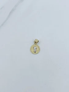 10k gold Pendant Tiny St Benedict San Benito - San Benito dije Pequeñito En oro - Picture 1 of 4