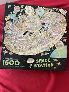 SPRINGBOK 1500 PIECE PUZZLE, SPACE STATION. Open Box But Undone - Picture 1 of 6