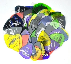 100Pcs Alice 0.81mm Transparent Glossy Guitar Picks Plectrum Polycarbonate - Picture 1 of 3