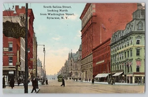 Postkarte South Salina Street Blick nach Norden von Washington St Syracuse NY - Bild 1 von 3