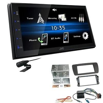 JVC 2 DIN Digital Autoradio Bluetooth USB für Seat Ibiza IV ab 2008 tuamgrau - Bild 1 von 4