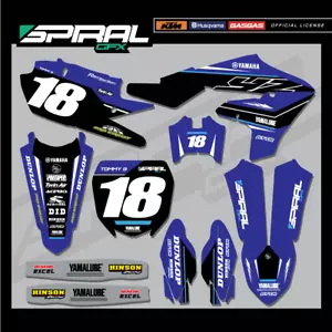Custom MX Graphics Kit Yamaha YZF 250 450 Modified 2019 2020 2021 2022 - Picture 1 of 5