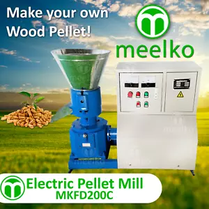 PELLET MILL 7.5kw ELECTRIC ENGINE 8MM DIE (Wood) - MKFD200C - Picture 1 of 7