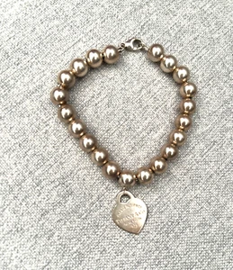 Tiffany & Co Heart Tag Bracelet Sterling Silver 8 mm Genuine Authentic - Picture 1 of 4