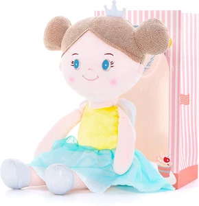 Dolls First Baby Girl Gifts Soft Stuffed Doll Yellow 15" with Gift Bag - Picture 1 of 12