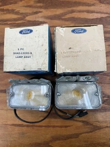 1969 1970 FORD CUSTOM GALAXIE 500 XL LTD BROUGHAM NOS L FRONT PARKING LAMP PAIR - Picture 1 of 9