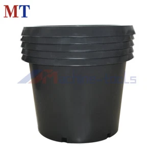 5 Pack Premium Black 20 Gallon Injection Molding Plant  Pot Nursery Containers - Picture 1 of 11