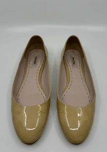 Miu Miu women beige Patent leather ballet flats Size EU 40 UK 7 - Picture 1 of 11