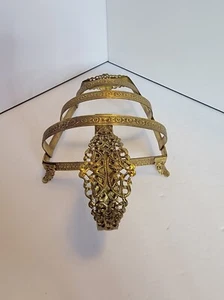 Antique Letter Holder Filigree Brass Letter Holder - Picture 1 of 7