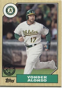 2017 Topps Update YONDER ALONSO 1987 Topps Baseball - ATHLETICS - #US87-32 - Picture 1 of 1