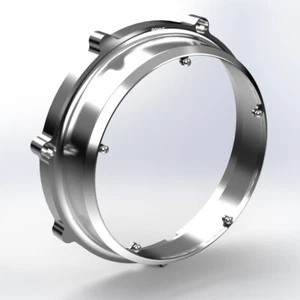 Ducati KBIKE clutch cover "Pollux" closed silver NEW - Picture 1 of 1