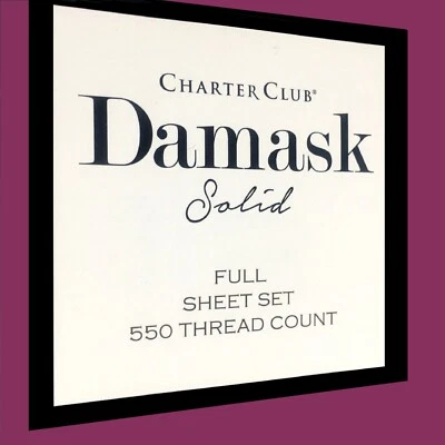 Новый MULBERRY Charter Club 550 нитей 100% хлопок сатин полный комплект простыней - Изображение 1 из 4