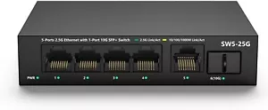 5 Port 2.5G Ethernet Unmanaged Network Switch w/10G SFP 45Gbps Capacity - Picture 1 of 6