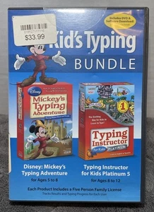 Kid's Typing Bundle: Mickeys Typing Adventure with Typing Instructor PC NEW! - Picture 1 of 5
