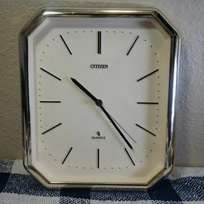 "Reloj de pared de cuarzo Citizens vintage raro tono dorado hecho en Japón funciona 10 1/2""" Foto 1 de 4