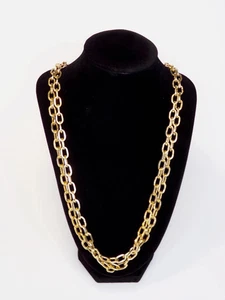 Vintage Gold Tone Etched Chain Necklace Vintage Jewelry, Classy Chain, Jewelry - Picture 1 of 4
