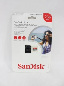 Carte mémoire SanDisk 256 Go Ultra microSDXC UHS-I avec adaptateur - SDSQUAC-256G-ASLMA - Photo 1 sur 5