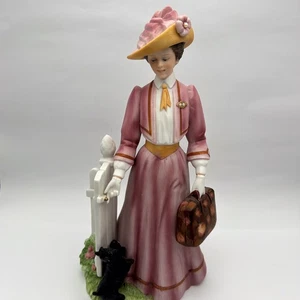 De colección 1983 Avon President’s Club Allbee Premio Dama Rosa con Perro Negro en Puerta - Imagen 1 de 11