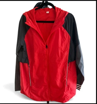 Adidas full-zip windbreaker jacket in red and black colors.11/17CV3268A6A001 - Image 1 of 4
