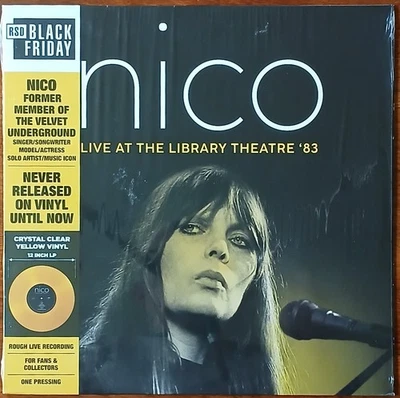 LP - (Crystal Clear Yellow) - NICO - LIVE AT THE LIBRARY THEATRE 83 - 783 496-NM - Photo 1/4
