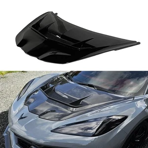 Glossy Black FRP Hood for C8 Corvette Stingray C8 E-ray Z06 Convertible 2019+ - Picture 1 of 6