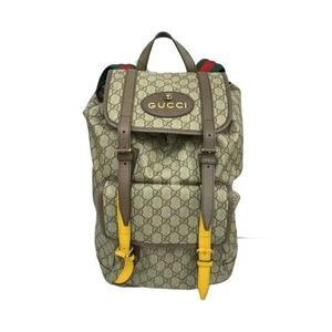 Gucci GG Supreme Rucksack PVC Beige Monogram Canvas 473869 213317 Unisex - Bild 1 von 8