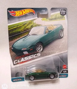 Hot Wheels Premium Modern Classics 91 Mazda MX5 Miata 🟢 1:64 Real Riders - Picture 1 of 8