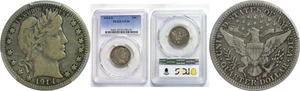 1914-S 25C Barber Quarter PCGS VF-20 - Picture 1 of 3