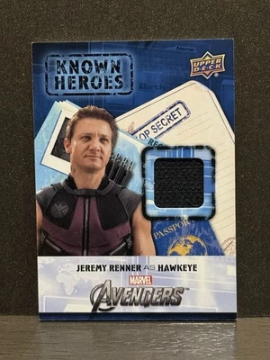 2016 UD Marvel Avengers Captain America Jeremy Renner Known Heroes Memorabilia - Image 1 of 2