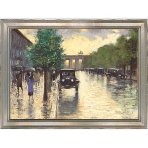 Lesser Ury. Unter den Linden mit Blick auf das Brandenburger Tor.  - Bild 1 von 5