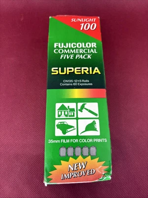 56Rolls Fujifilm Fujicolor Superia Sunlight 100 ISO 12 Exp 35mm Expired 3/2000 - Image 1 of 4