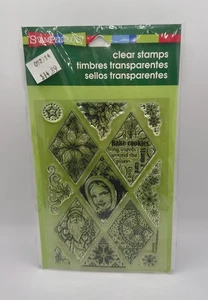 Stampendous Christmas Diamonds Clear Stamps SSC1210 Retired Holiday Set Neu in Verpackung - Bild 1 von 12