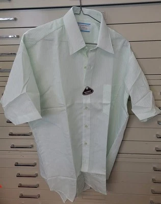 Camisa de vestir vintage Sears Perma Prest para hombre mediana verde menta (NUEVO STOCK ANTIGUO) Foto 1 de 4