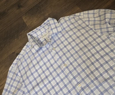 Camisa de vestir Banana Republic azul a rayas de algodón manga larga para hombre XL 17/17,5 Foto 1 de 4